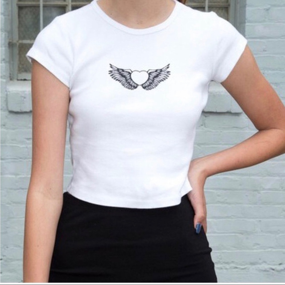 Brandy Melville Heart Wing Angle Top!